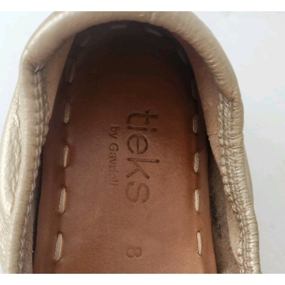 Gold Leather Tieks by Gavrieli Women Ballet Shoes Foldable Flats Champagne 8 - Picture 9 of 9